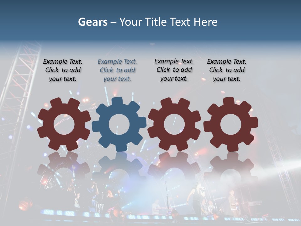 A Stage With Lights And Smoke On It PowerPoint Template