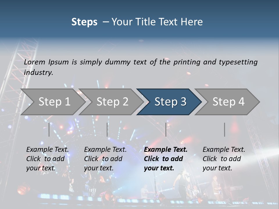 A Stage With Lights And Smoke On It PowerPoint Template