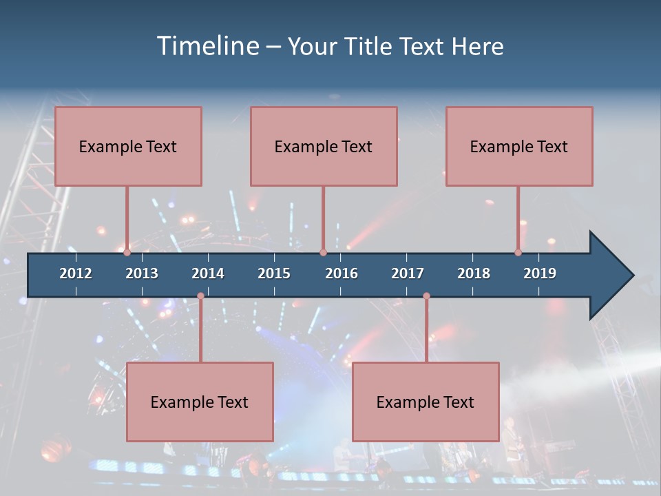 A Stage With Lights And Smoke On It PowerPoint Template