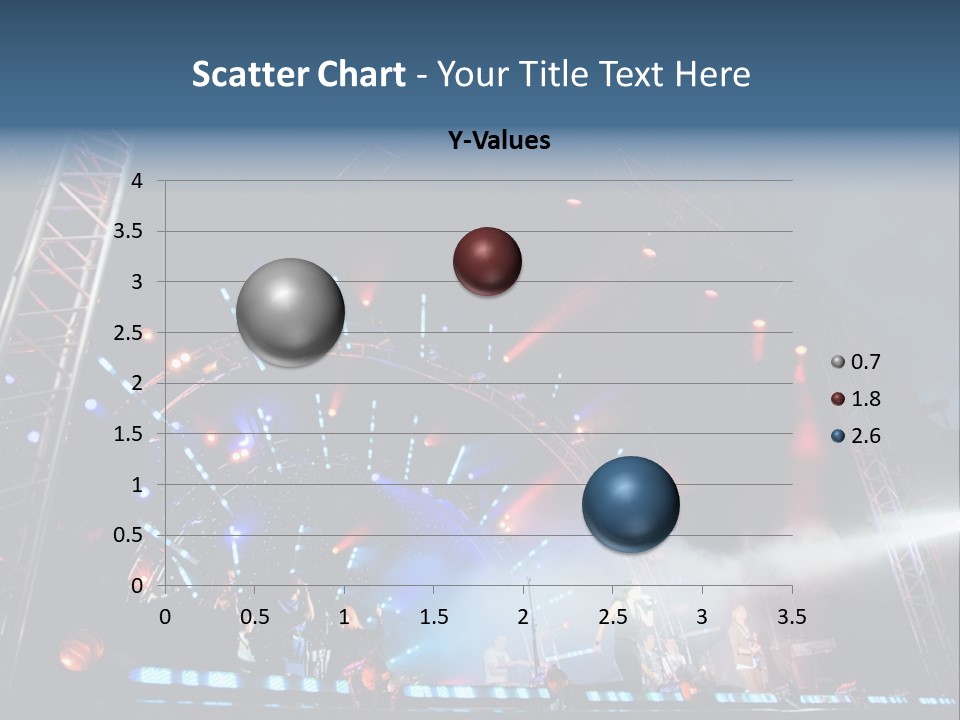 A Stage With Lights And Smoke On It PowerPoint Template