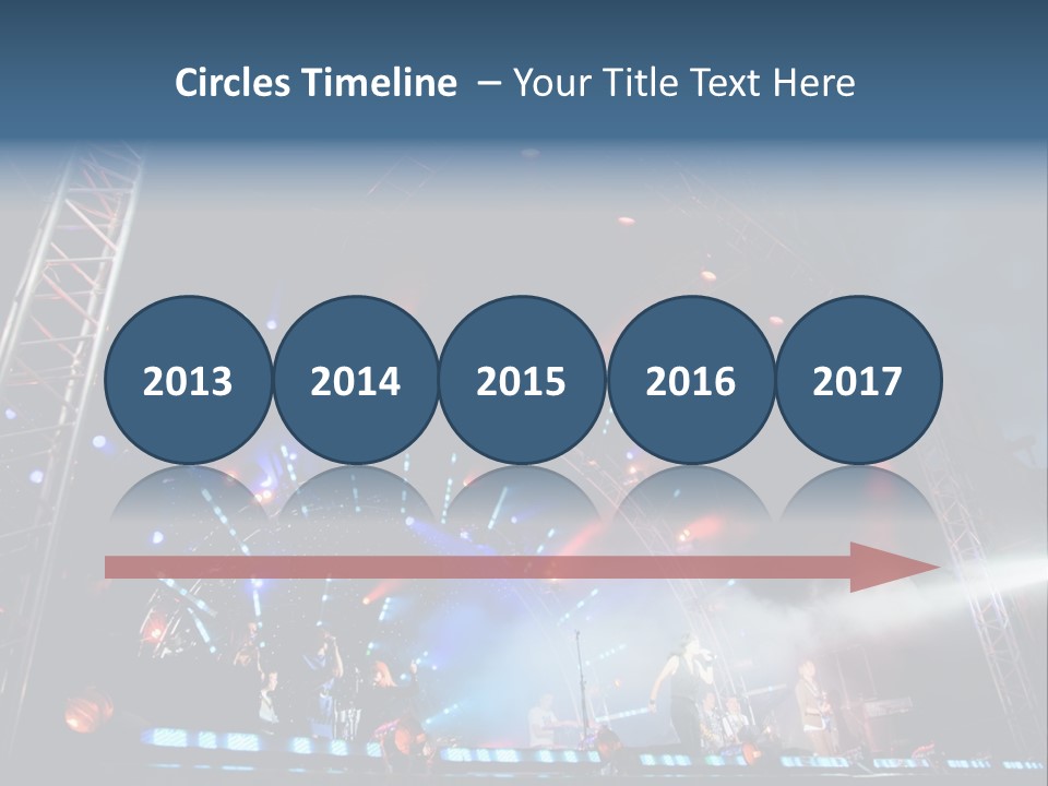 A Stage With Lights And Smoke On It PowerPoint Template