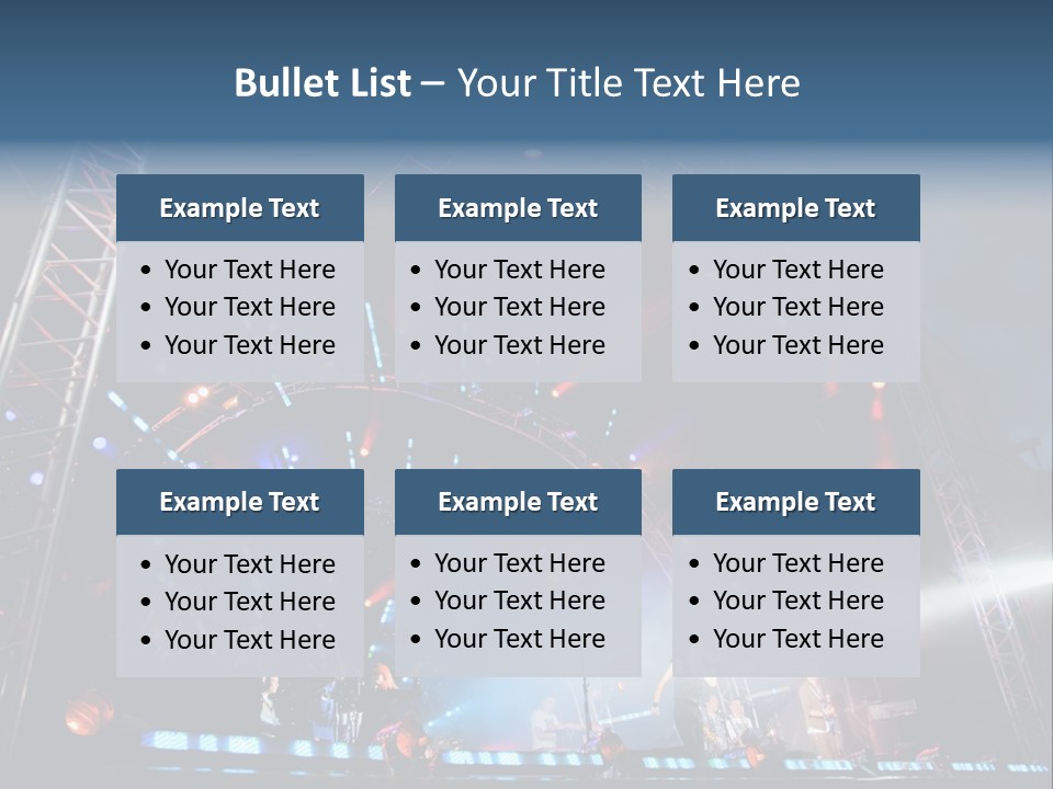 A Stage With Lights And Smoke On It PowerPoint Template