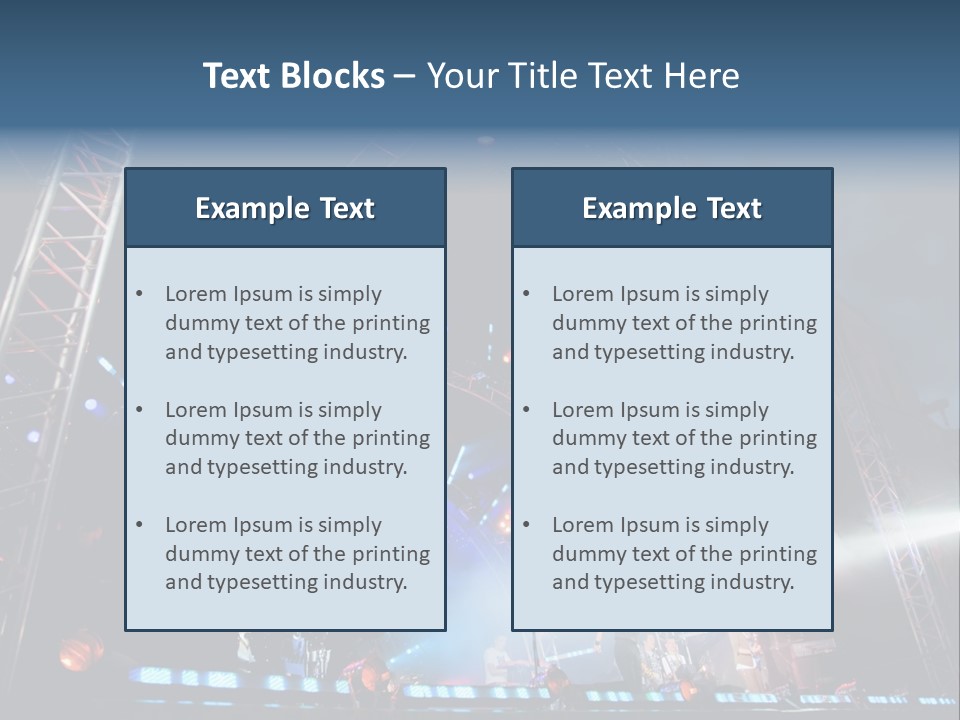A Stage With Lights And Smoke On It PowerPoint Template