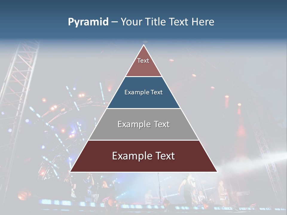 A Stage With Lights And Smoke On It PowerPoint Template