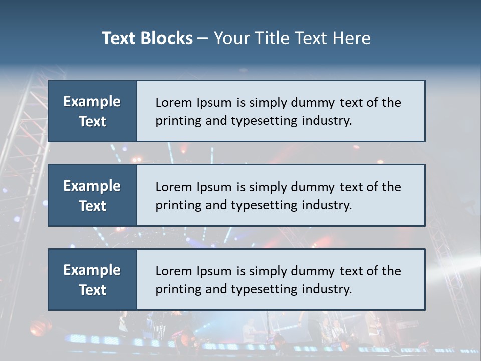 A Stage With Lights And Smoke On It PowerPoint Template