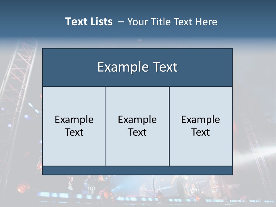A Stage With Lights And Smoke On It PowerPoint Template