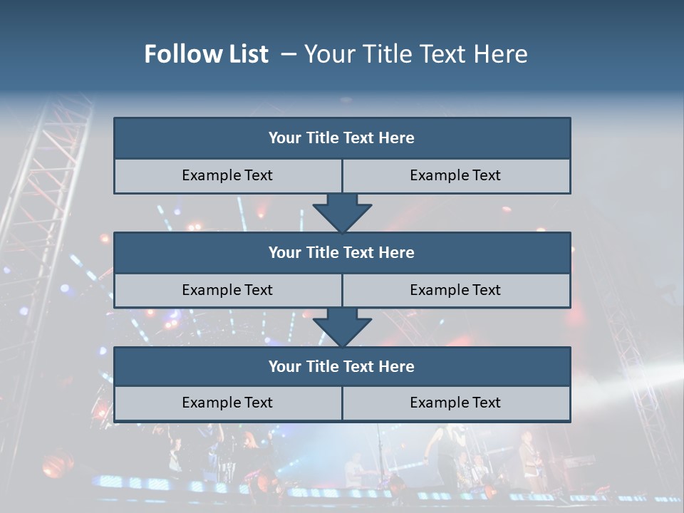 A Stage With Lights And Smoke On It PowerPoint Template