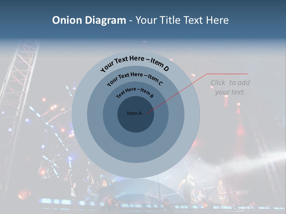A Stage With Lights And Smoke On It PowerPoint Template