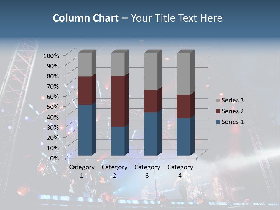 A Stage With Lights And Smoke On It PowerPoint Template