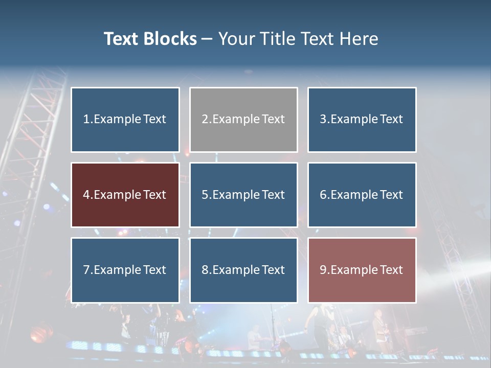 A Stage With Lights And Smoke On It PowerPoint Template