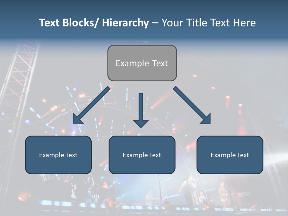 A Stage With Lights And Smoke On It PowerPoint Template