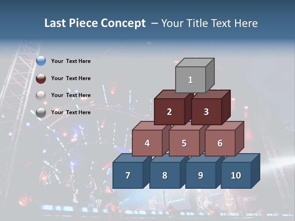 A Stage With Lights And Smoke On It PowerPoint Template