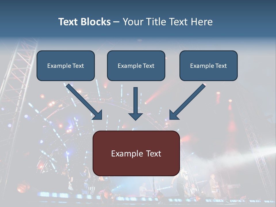 A Stage With Lights And Smoke On It PowerPoint Template