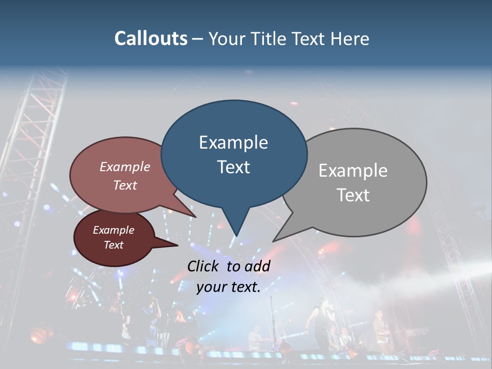 A Stage With Lights And Smoke On It PowerPoint Template