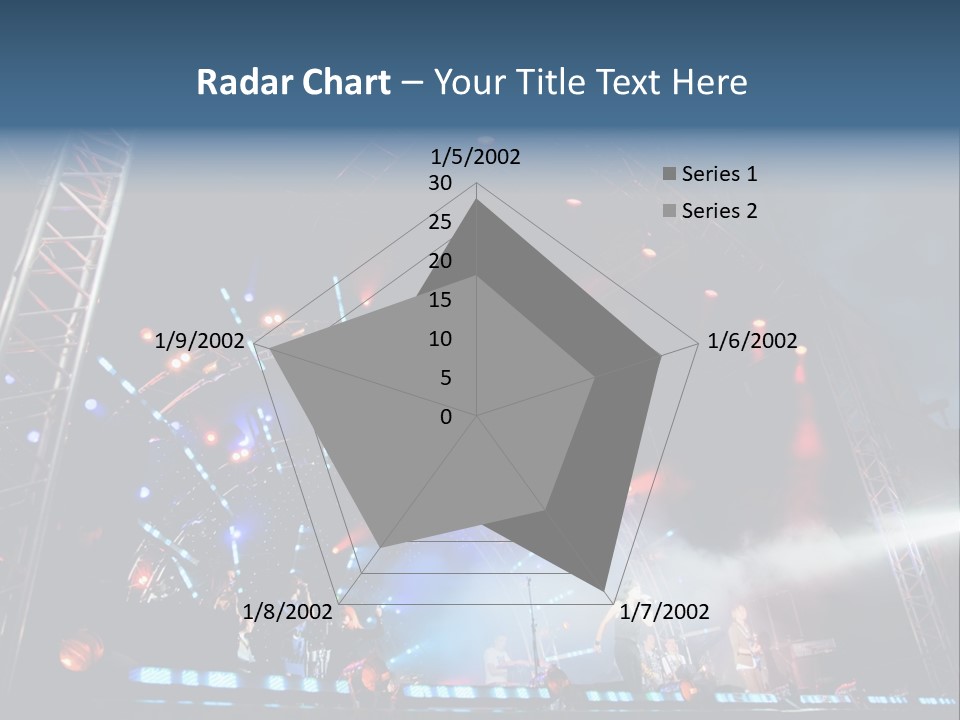A Stage With Lights And Smoke On It PowerPoint Template
