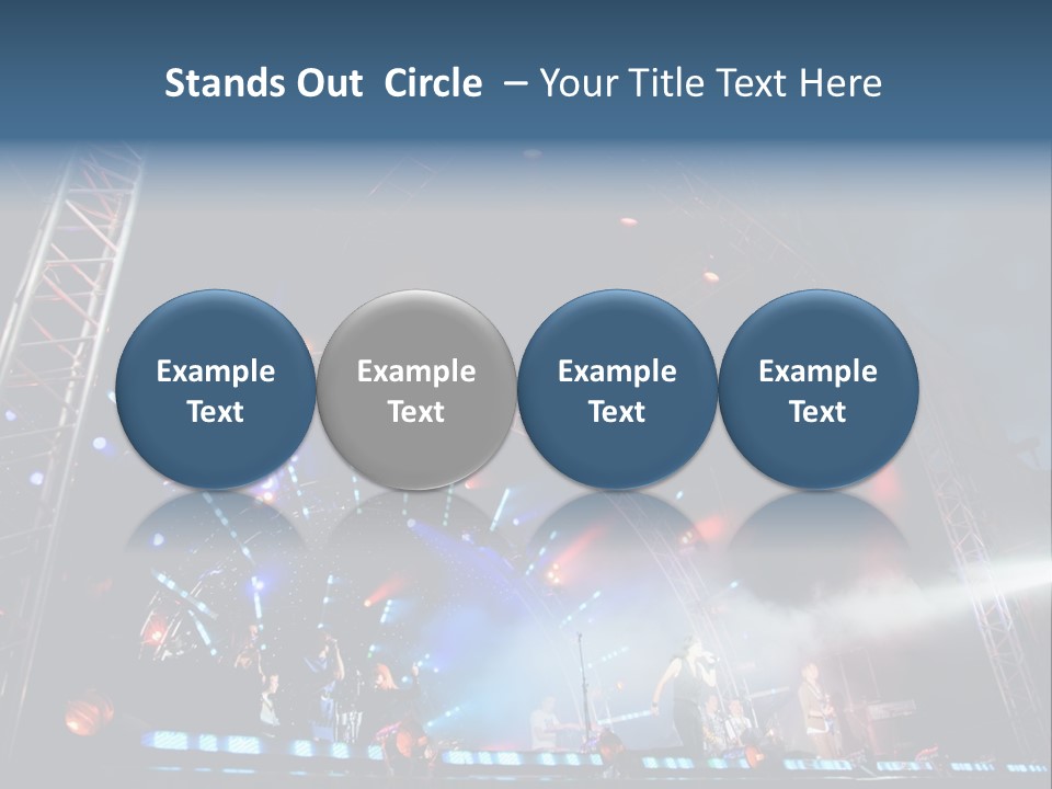 A Stage With Lights And Smoke On It PowerPoint Template