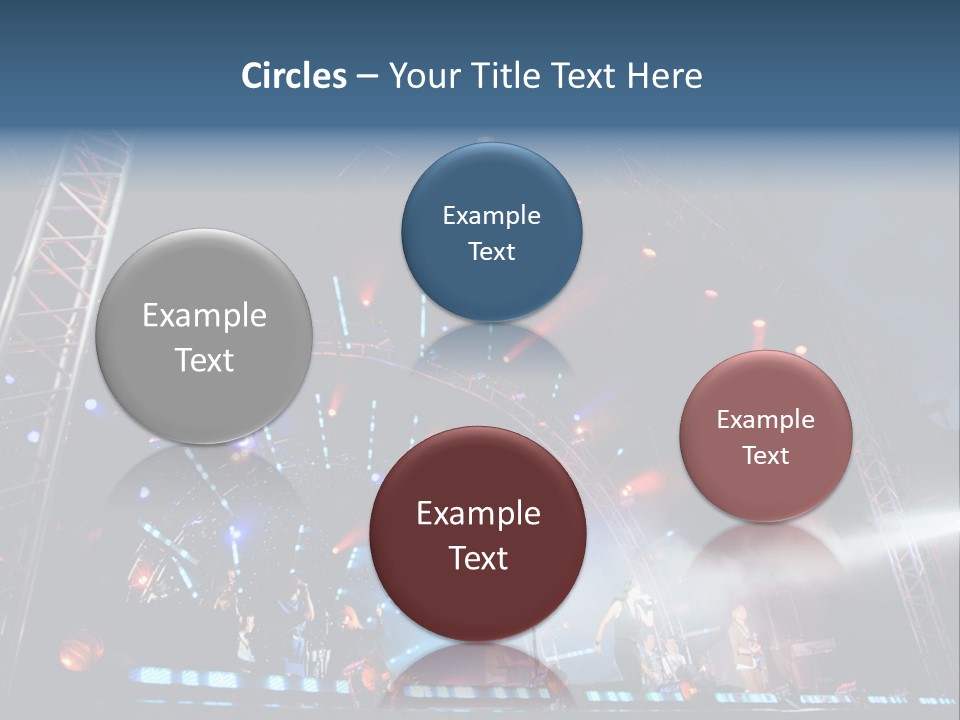 A Stage With Lights And Smoke On It PowerPoint Template