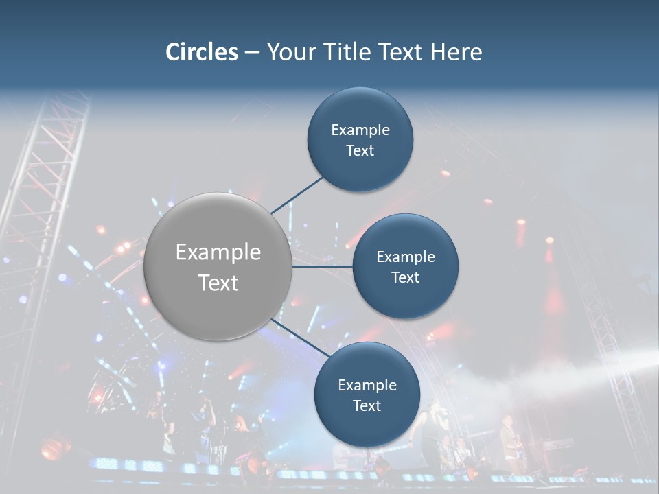 A Stage With Lights And Smoke On It PowerPoint Template