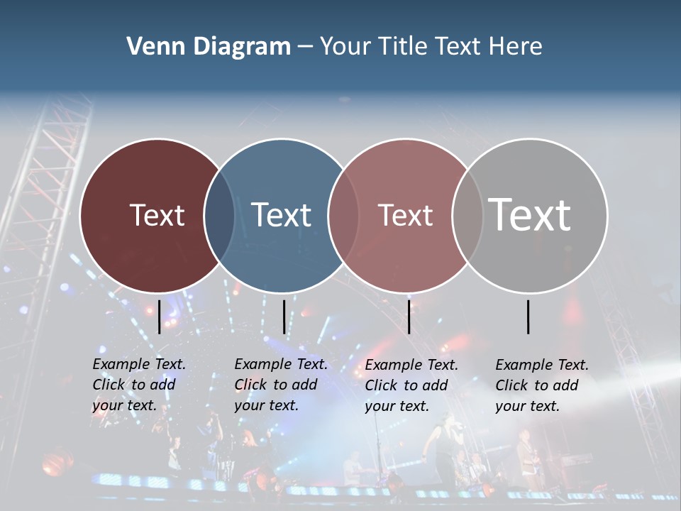 A Stage With Lights And Smoke On It PowerPoint Template