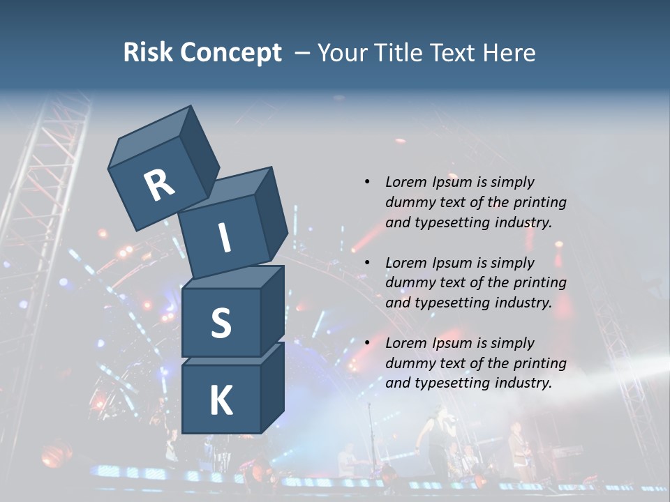 A Stage With Lights And Smoke On It PowerPoint Template