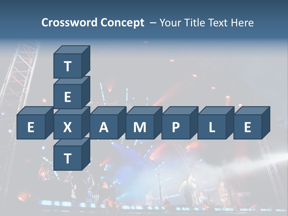 A Stage With Lights And Smoke On It PowerPoint Template