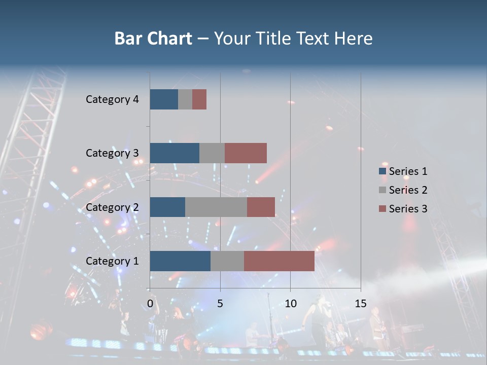 A Stage With Lights And Smoke On It PowerPoint Template