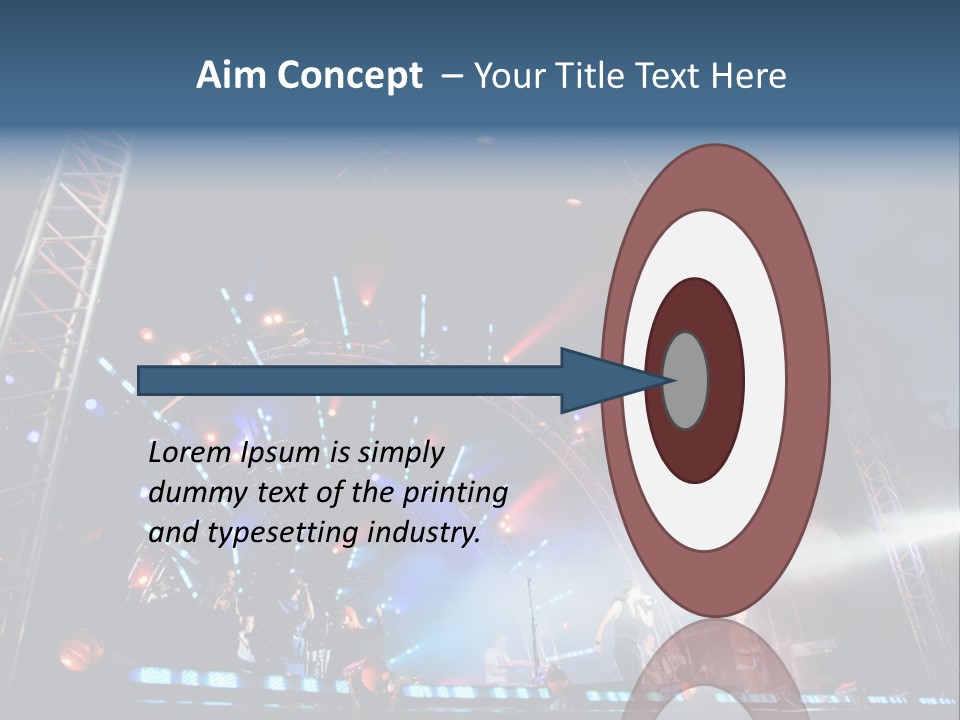 A Stage With Lights And Smoke On It PowerPoint Template