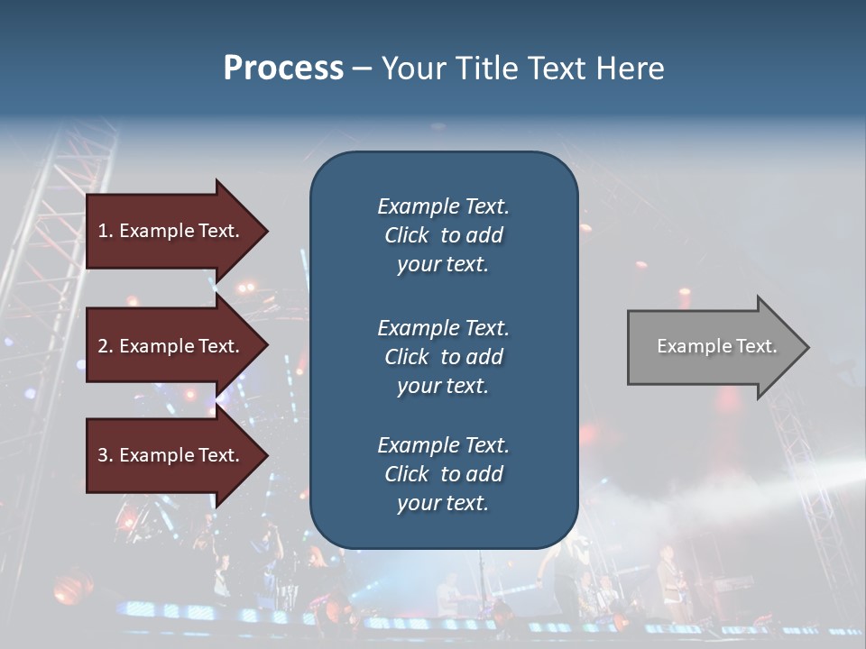 A Stage With Lights And Smoke On It PowerPoint Template