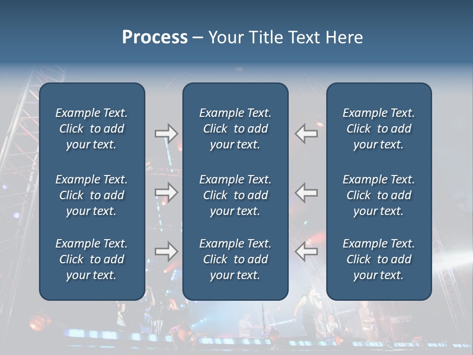 A Stage With Lights And Smoke On It PowerPoint Template