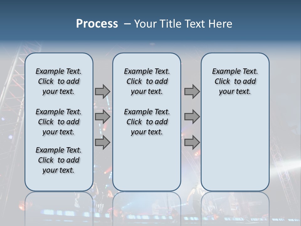 A Stage With Lights And Smoke On It PowerPoint Template