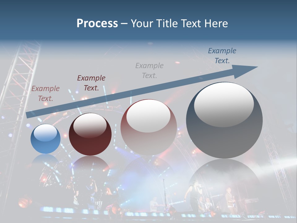 A Stage With Lights And Smoke On It PowerPoint Template