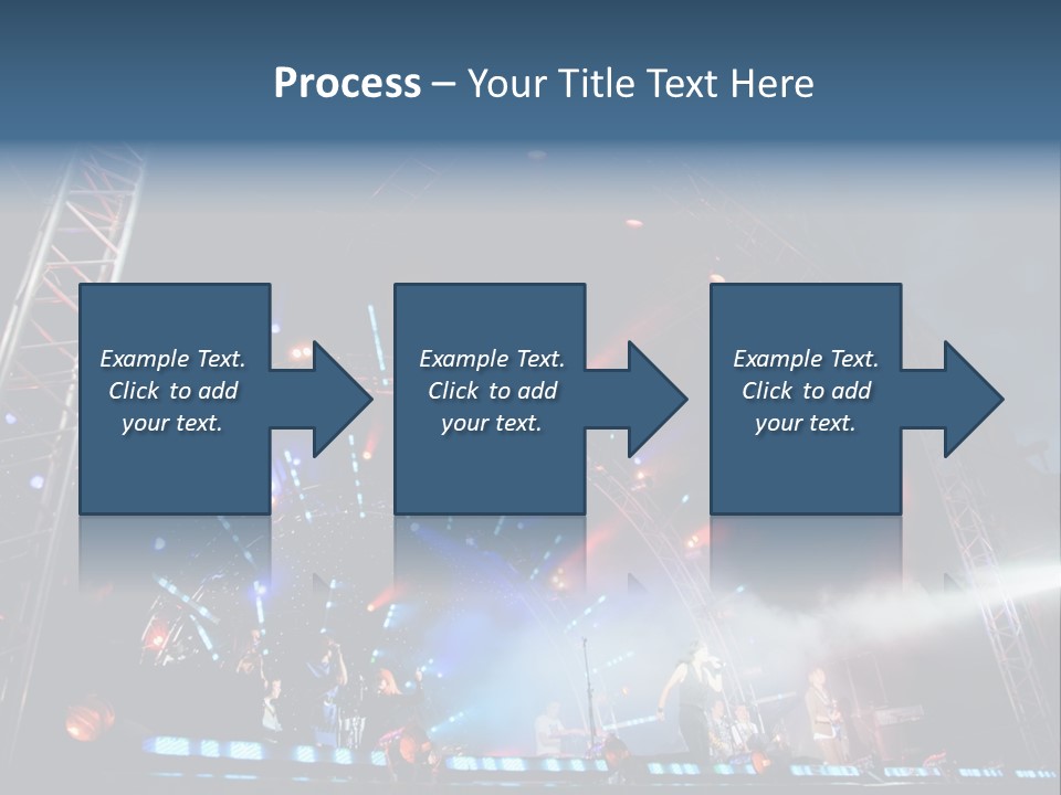A Stage With Lights And Smoke On It PowerPoint Template