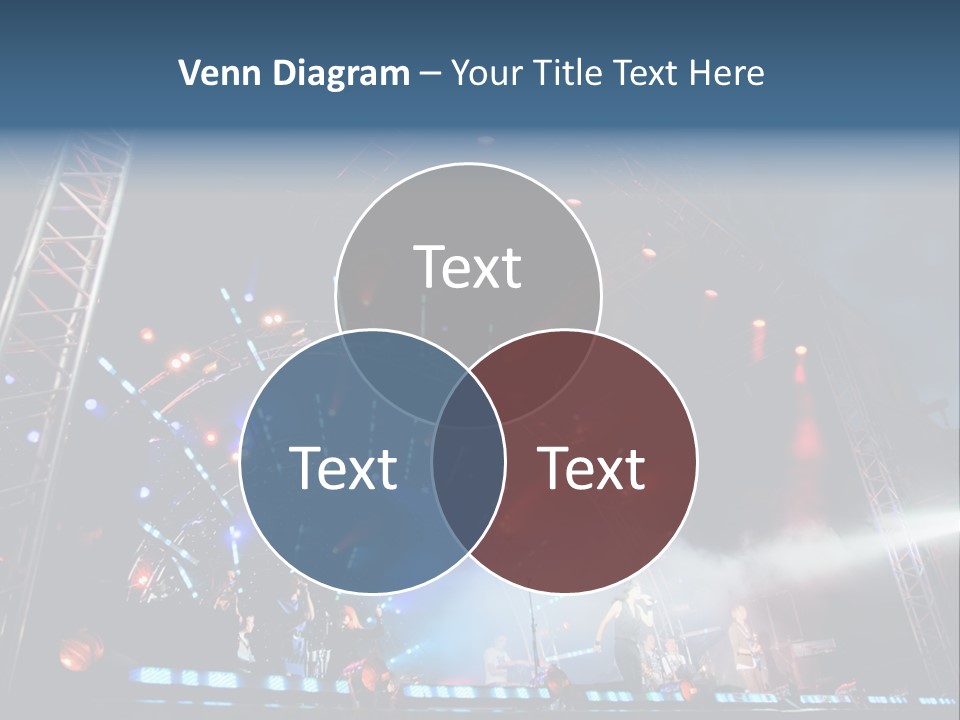 A Stage With Lights And Smoke On It PowerPoint Template