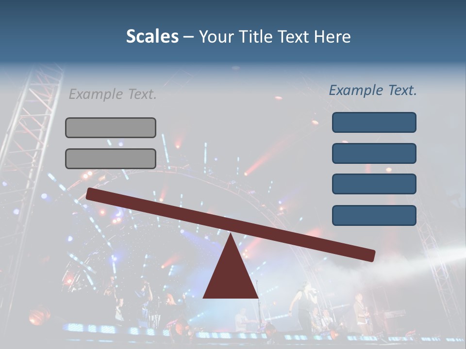 A Stage With Lights And Smoke On It PowerPoint Template