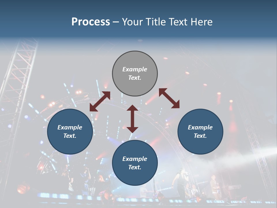 A Stage With Lights And Smoke On It PowerPoint Template