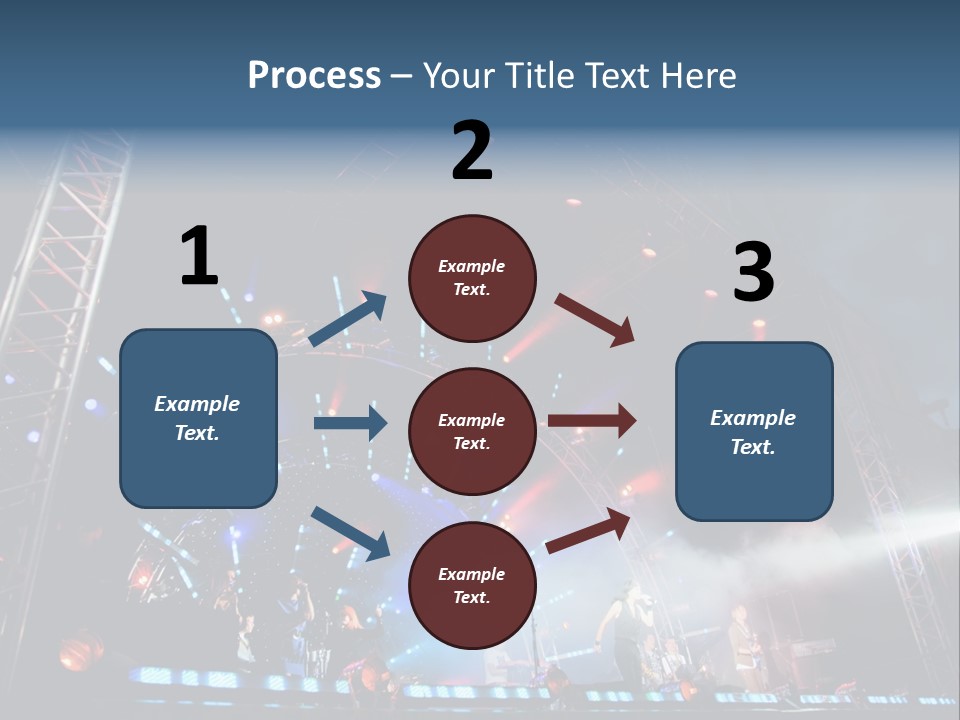 A Stage With Lights And Smoke On It PowerPoint Template