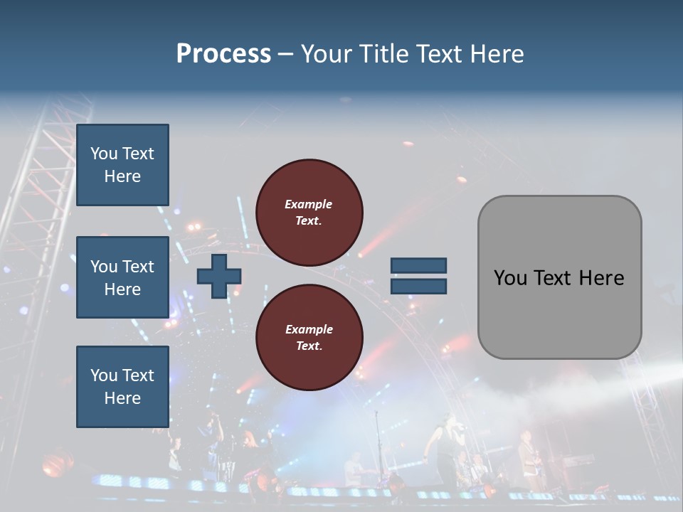 A Stage With Lights And Smoke On It PowerPoint Template