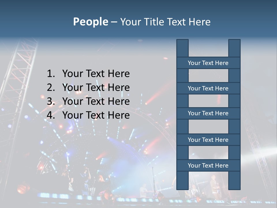 A Stage With Lights And Smoke On It PowerPoint Template