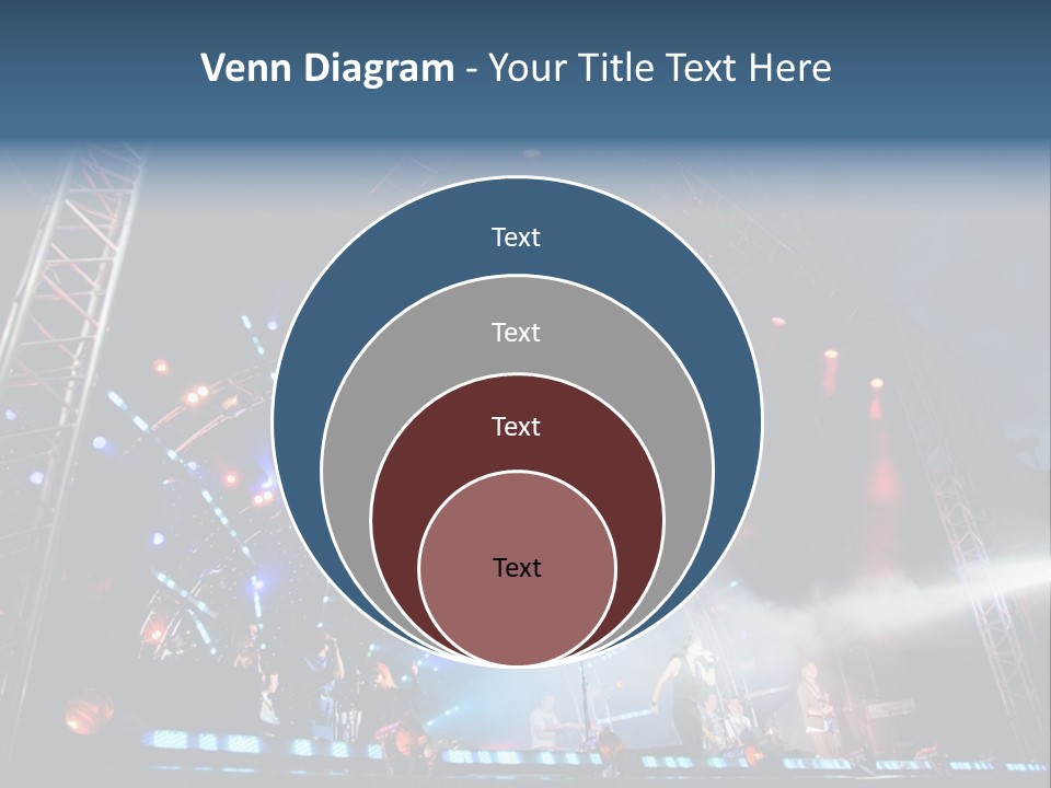 A Stage With Lights And Smoke On It PowerPoint Template