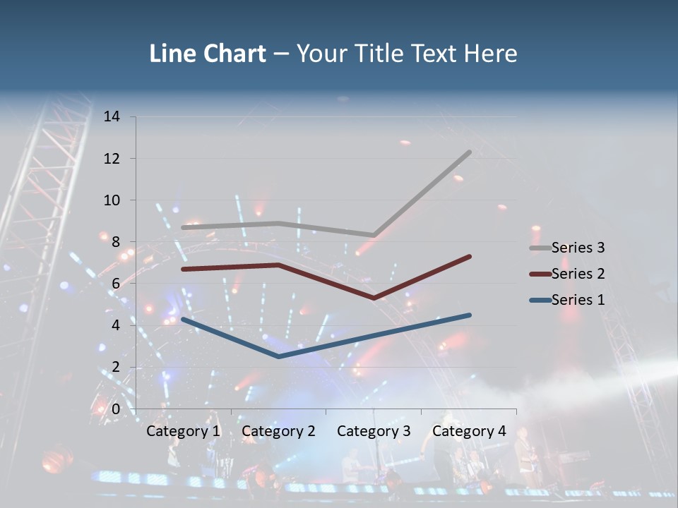 A Stage With Lights And Smoke On It PowerPoint Template