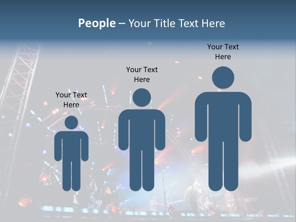 A Stage With Lights And Smoke On It PowerPoint Template