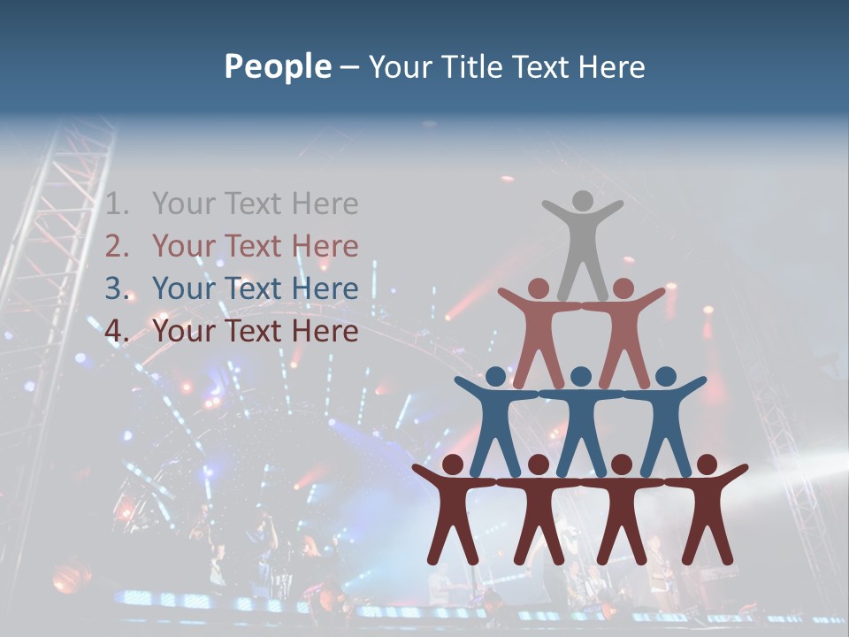 A Stage With Lights And Smoke On It PowerPoint Template