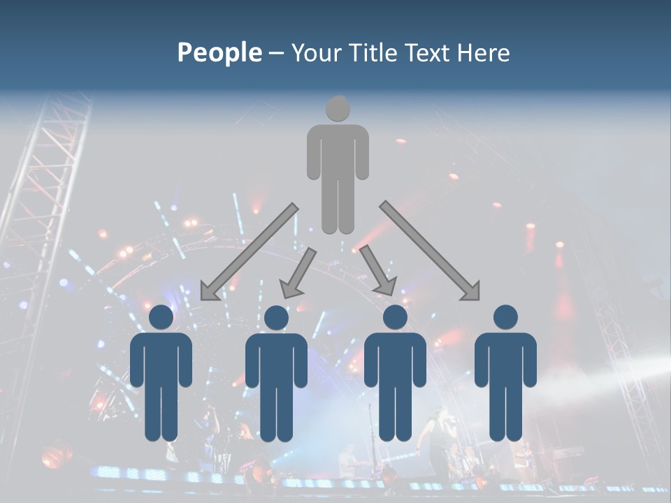 A Stage With Lights And Smoke On It PowerPoint Template