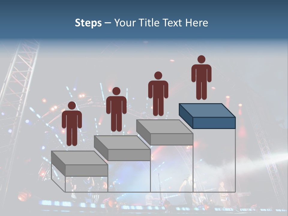 A Stage With Lights And Smoke On It PowerPoint Template