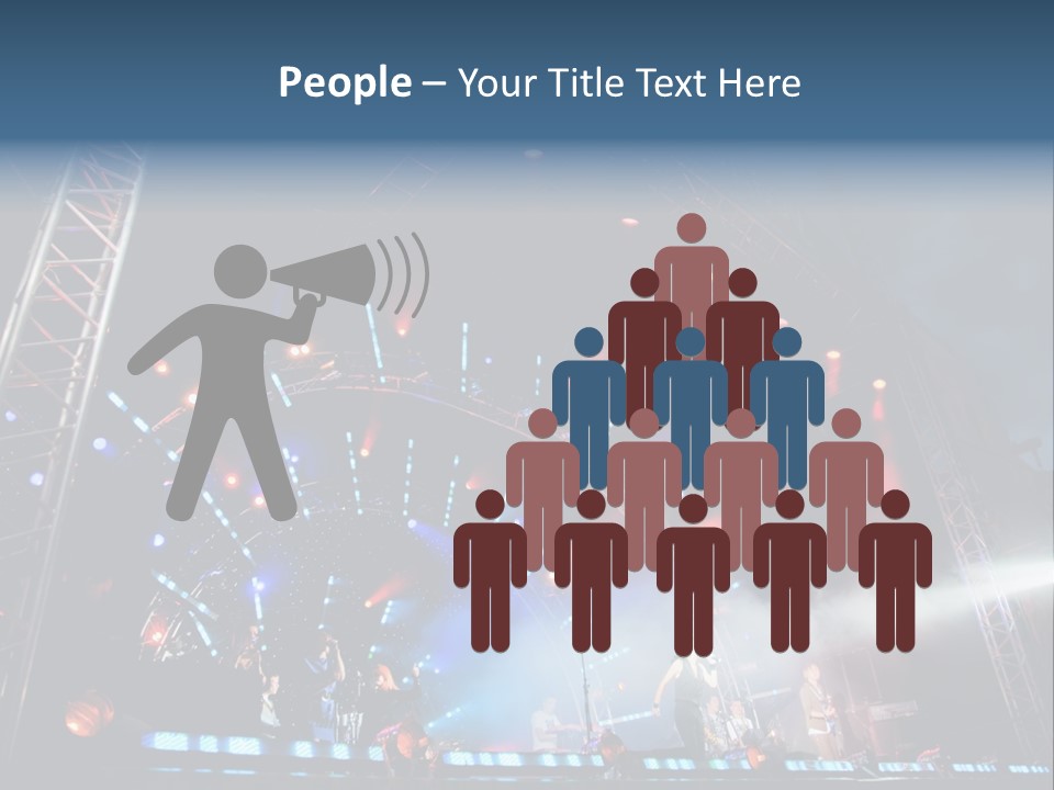 A Stage With Lights And Smoke On It PowerPoint Template