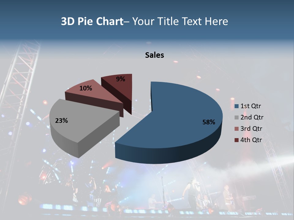 A Stage With Lights And Smoke On It PowerPoint Template