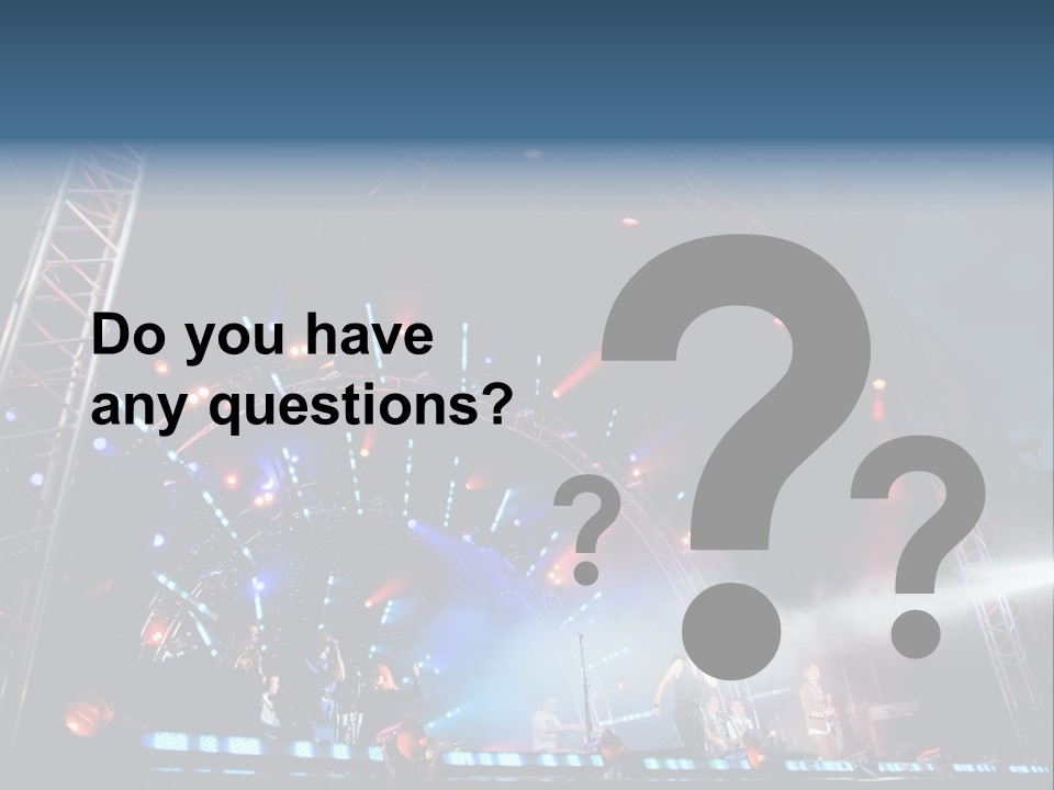 A Stage With Lights And Smoke On It PowerPoint Template