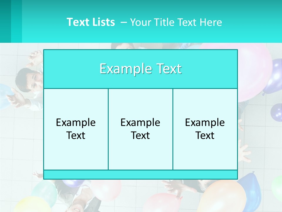 A Group Of People Standing Around Each Other Holding Balloons PowerPoint Template