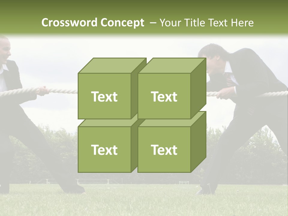 A Group Of People Pulling A Rope With Their Hands PowerPoint Template