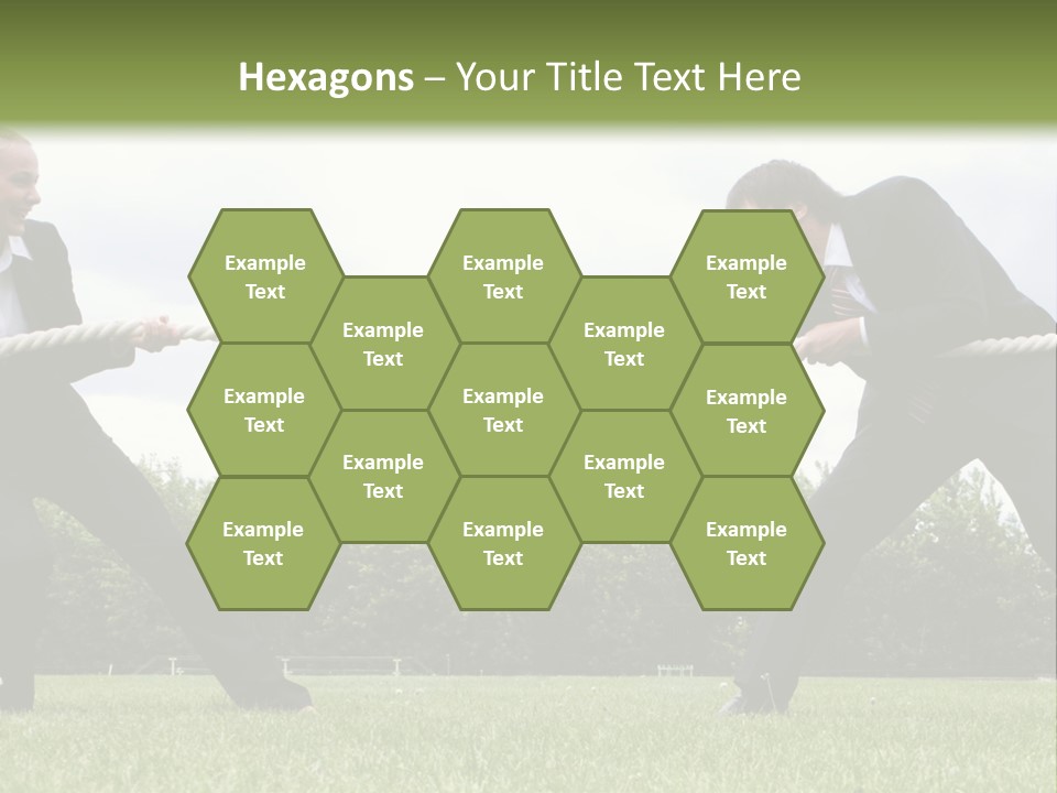 A Group Of People Pulling A Rope With Their Hands PowerPoint Template